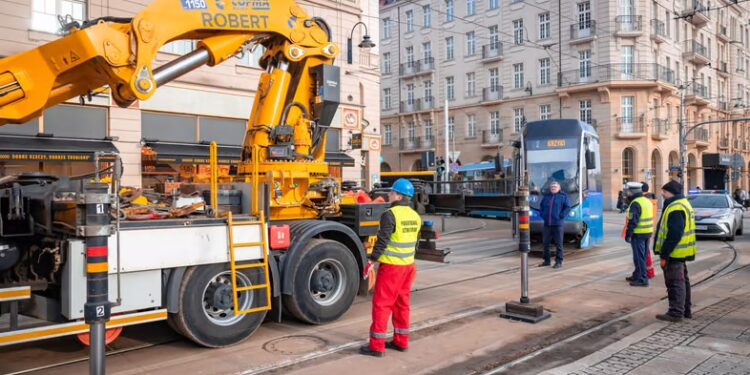 Paraliż komunikacyjny w centrum Wrocławia. Wykolejenie tramwaju sparaliżowało kluczowe trasy