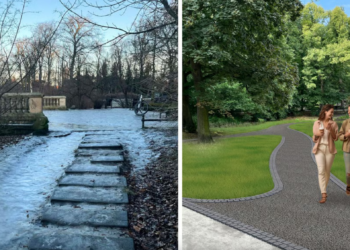 Park Południowy we Wrocławiu znów się zmienia. Rusza remont ścieżek przy tarasie Landsberga