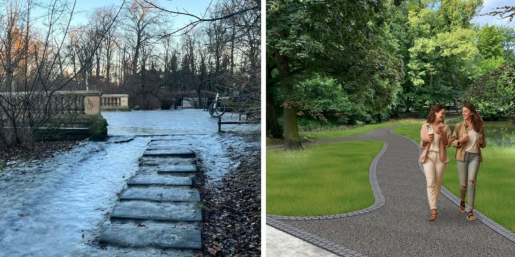 Park Południowy we Wrocławiu znów się zmienia. Rusza remont ścieżek przy tarasie Landsberga